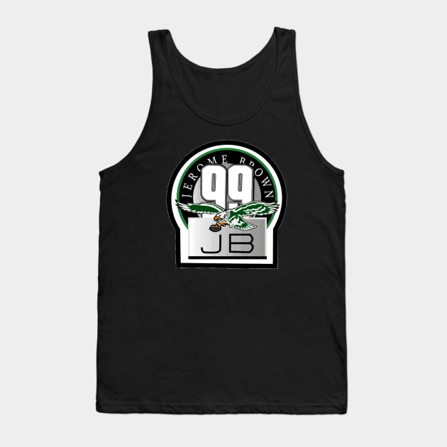 Jerome Brown Philadelphia Eagles Memorial Logo Tank Top by capognad